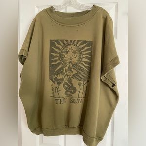 Free People Retro brand oversized sweatshirt.